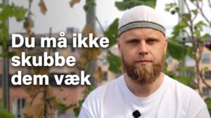 Joe med teksten "Du må ikke skubbe dem væk".